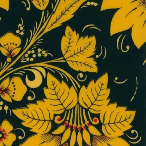 Хохлома ультра черная глянец, пленка ПВХ А3
